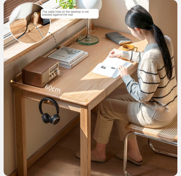 Oak, Beech Solid Wood Office Desk