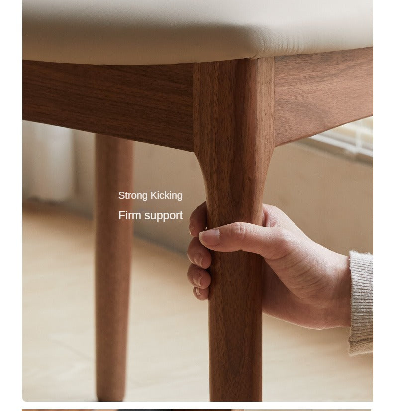 Black Walnut, Oak Solid Wood Nordic Dining Chair
