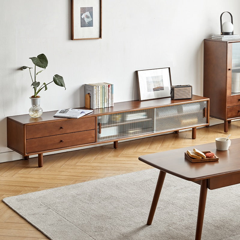 Beech Solid Wood Large TV Cabinet.