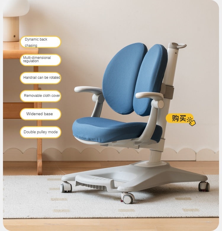 Beech Solid Wood Kids Raised and Lowered Study Table