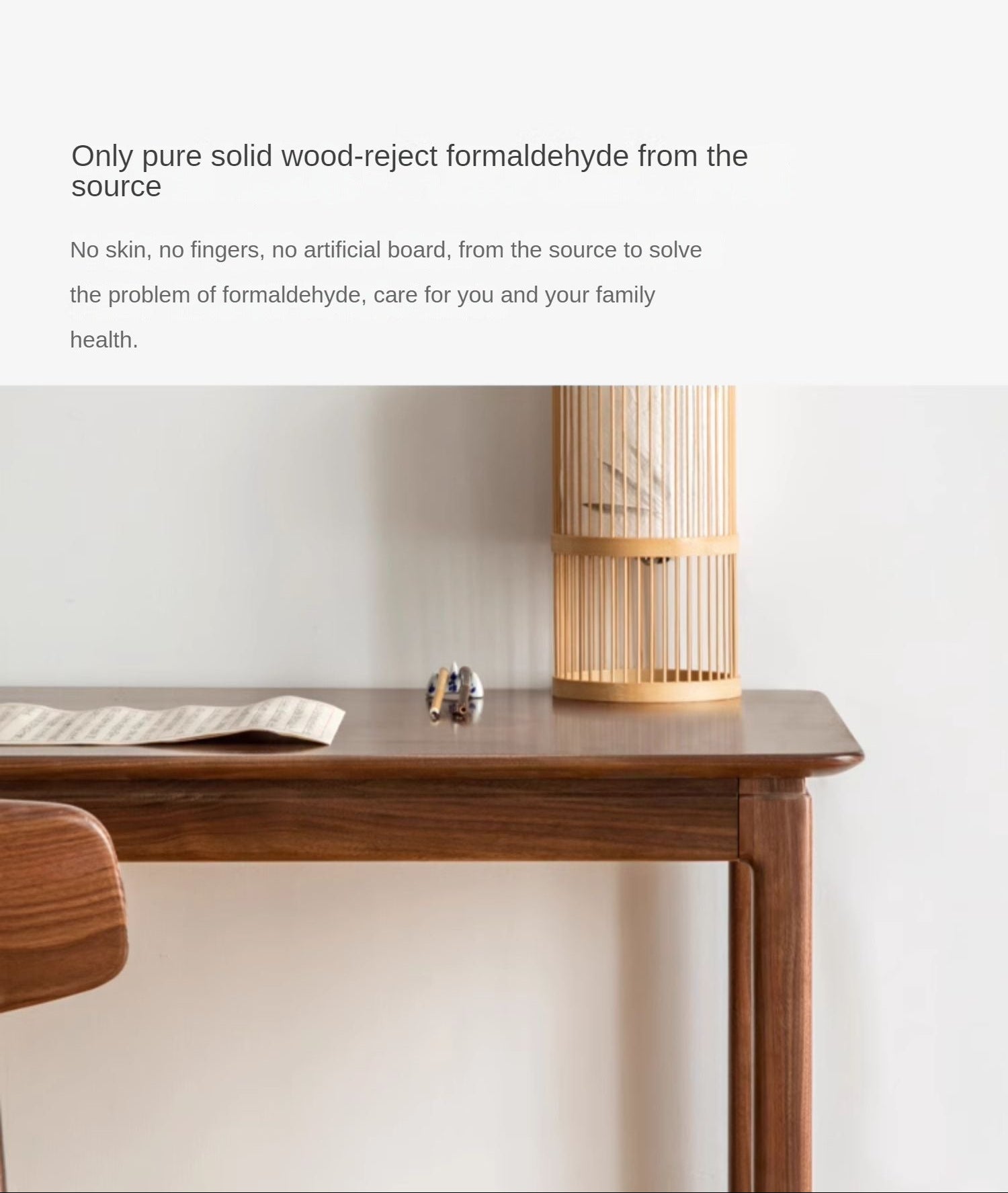 Black Walnut Solid Wood Writing Desk