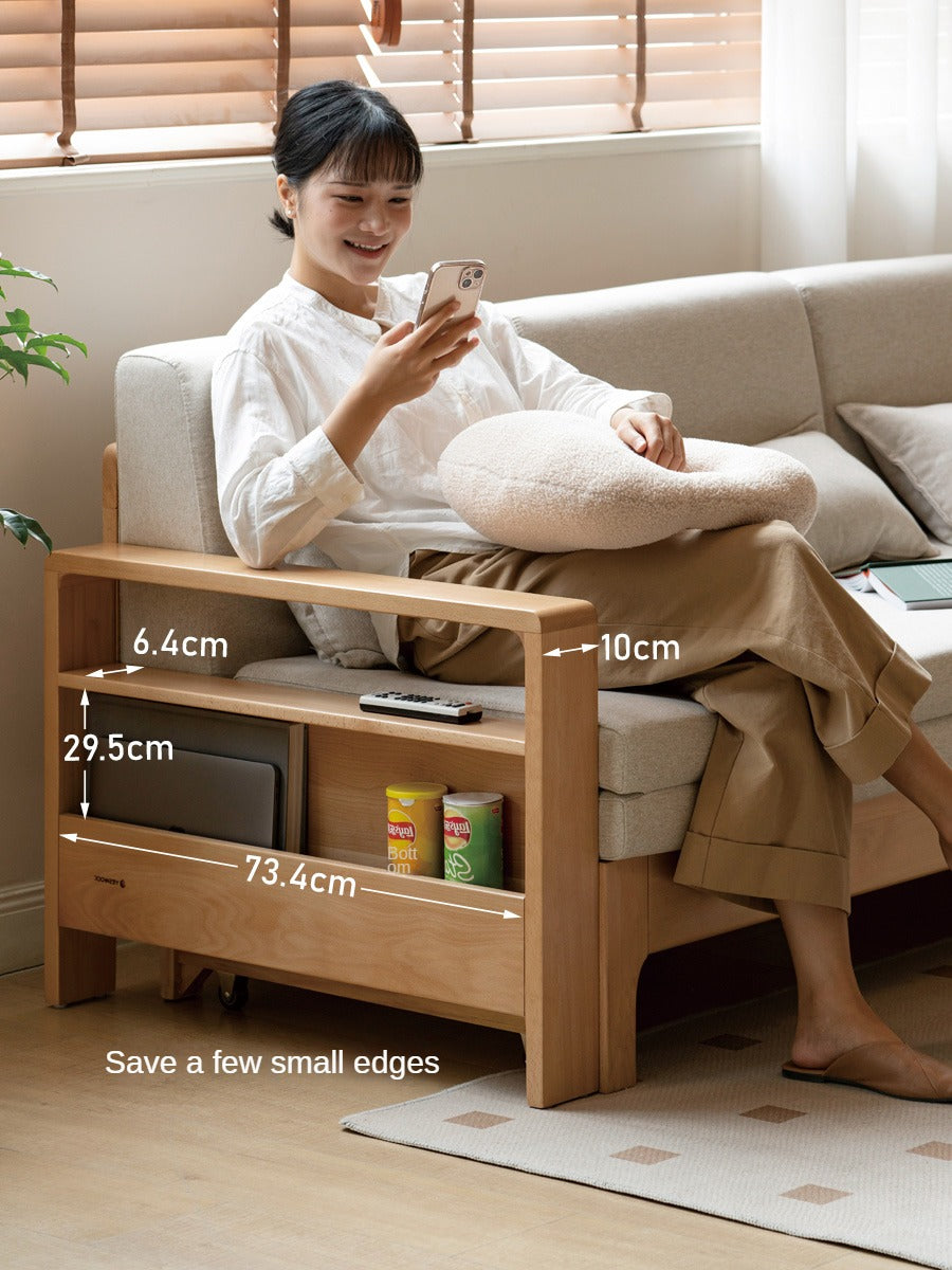 Oak, Beech Solid Wood Sleeper Sofa.