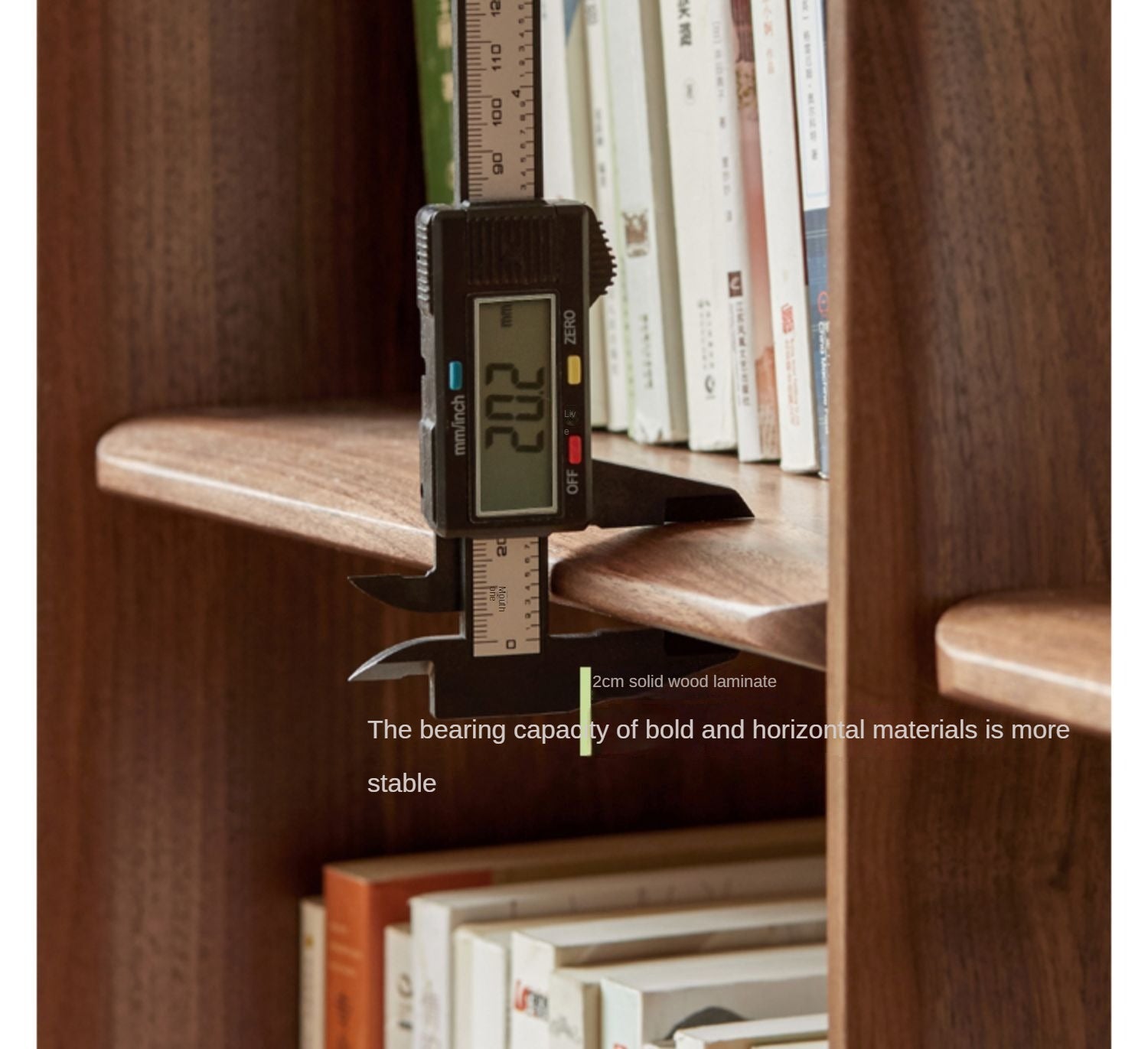 Sandalwood, Black Walnut Solid Wood Bookshelf Shelf Free Lattice Combination