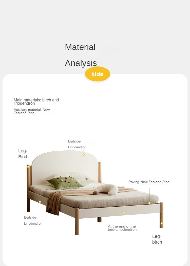 Poplar solid wood children's bed boy girl<