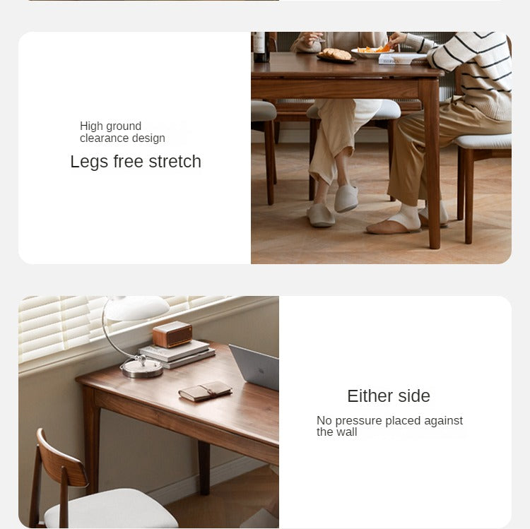 Black Walnut Solid Wood Rectangular Dining Table