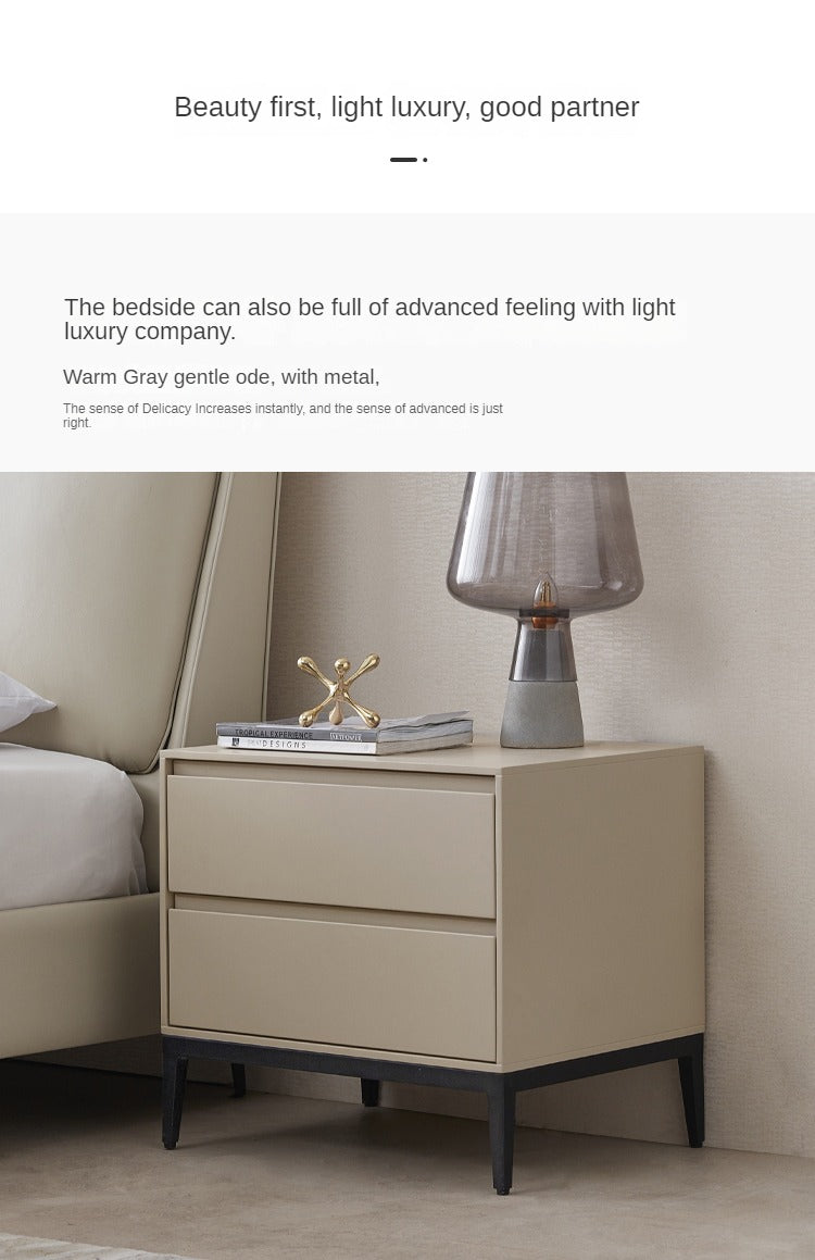 Poplar, Oak Solid Wood Nightstand.