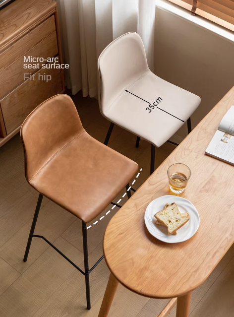 Saddle Leather Iron Bar Chair