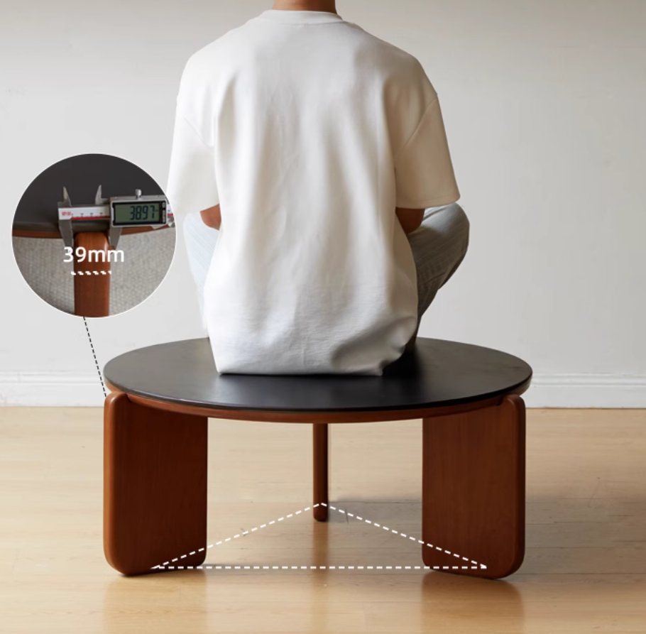 Poplar Solid Wood Rock Board Coffee Table