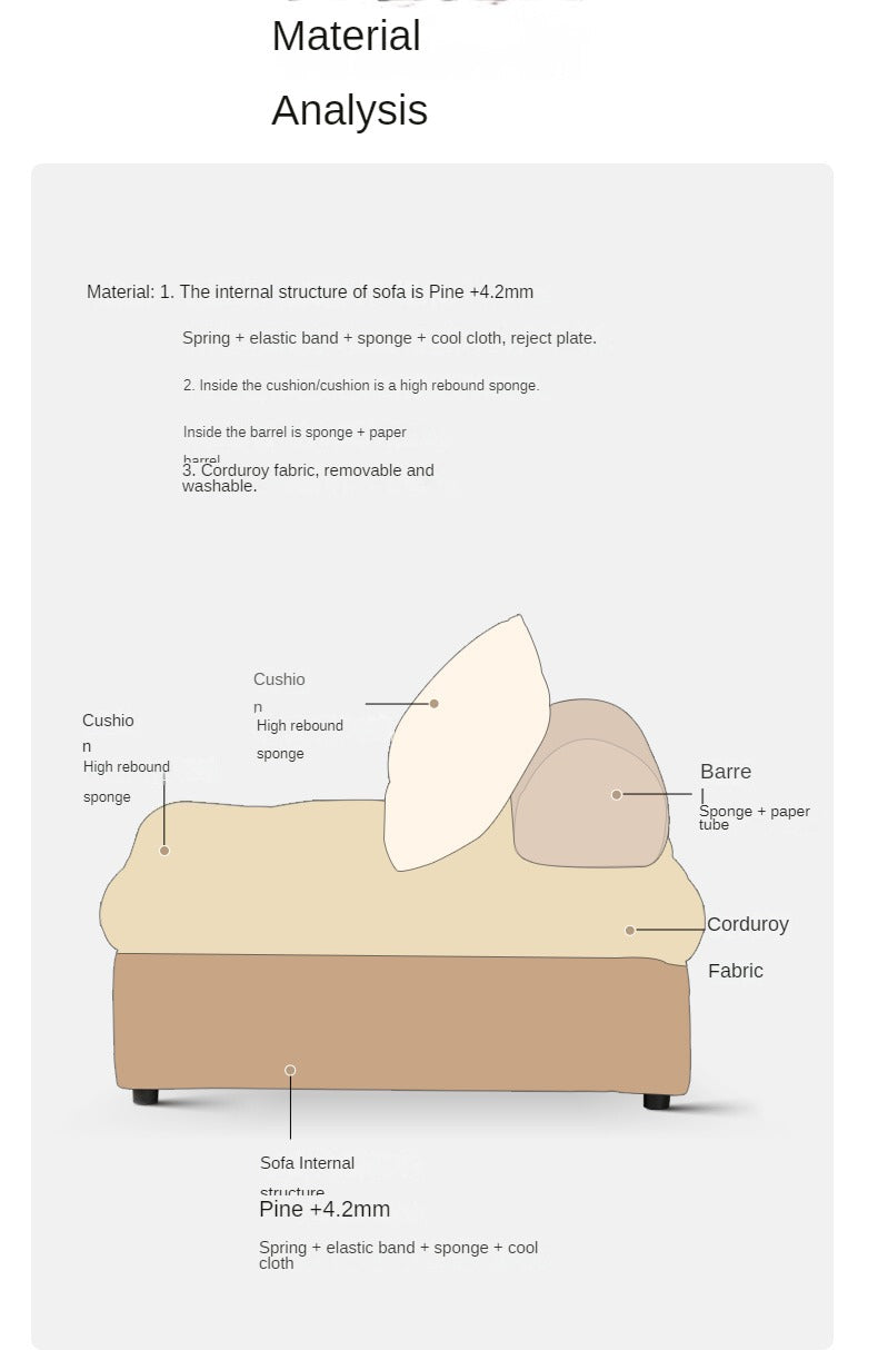 Free Combination Fabric Sofa Modern.