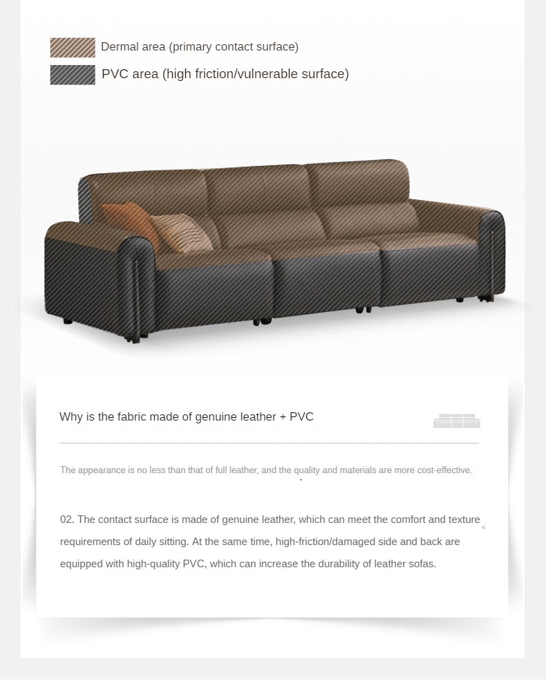 Leather Electric Italian Zero Wall Black Leather Sofa.