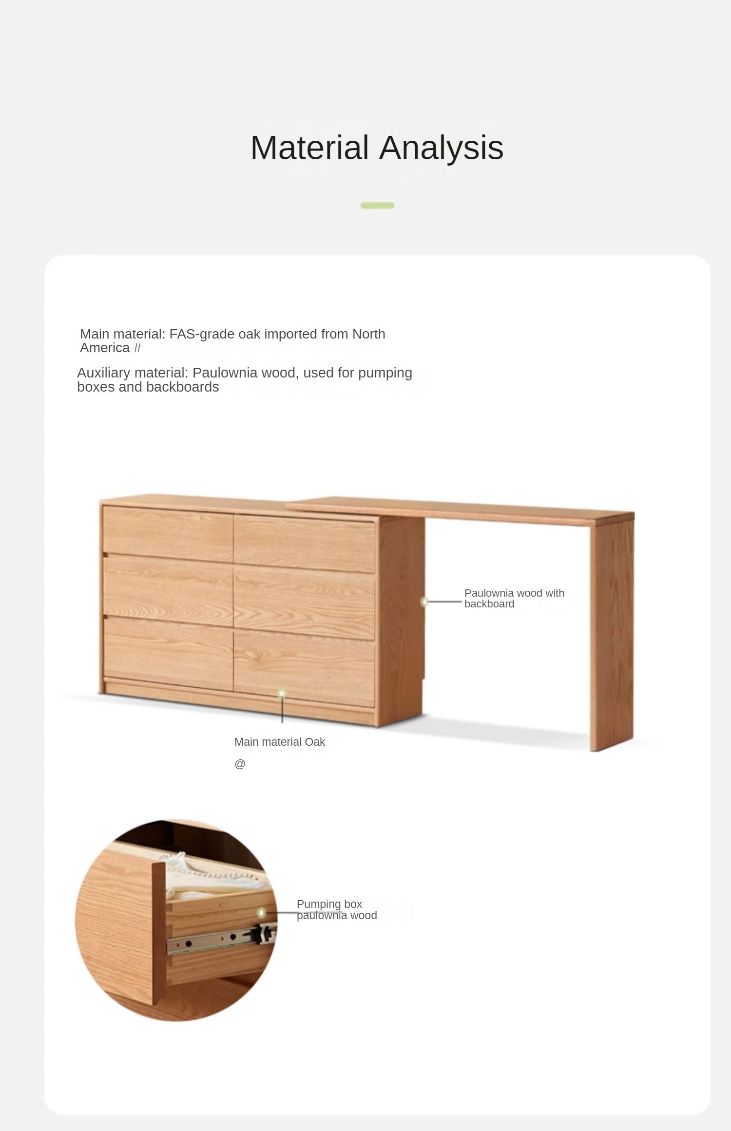 Oak Solid Wood Ultra Narrow Dressing Table