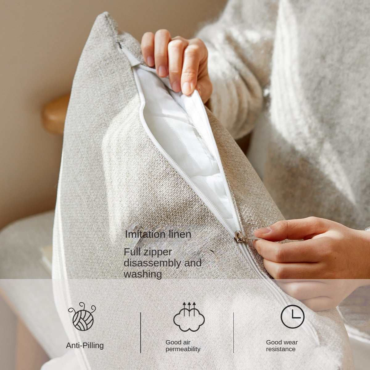 Oak Solid Wood Windsor Sofa Winter/Summer Dual Use.