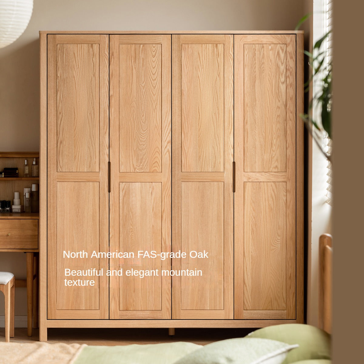 Oak solid wood Wardrobe
