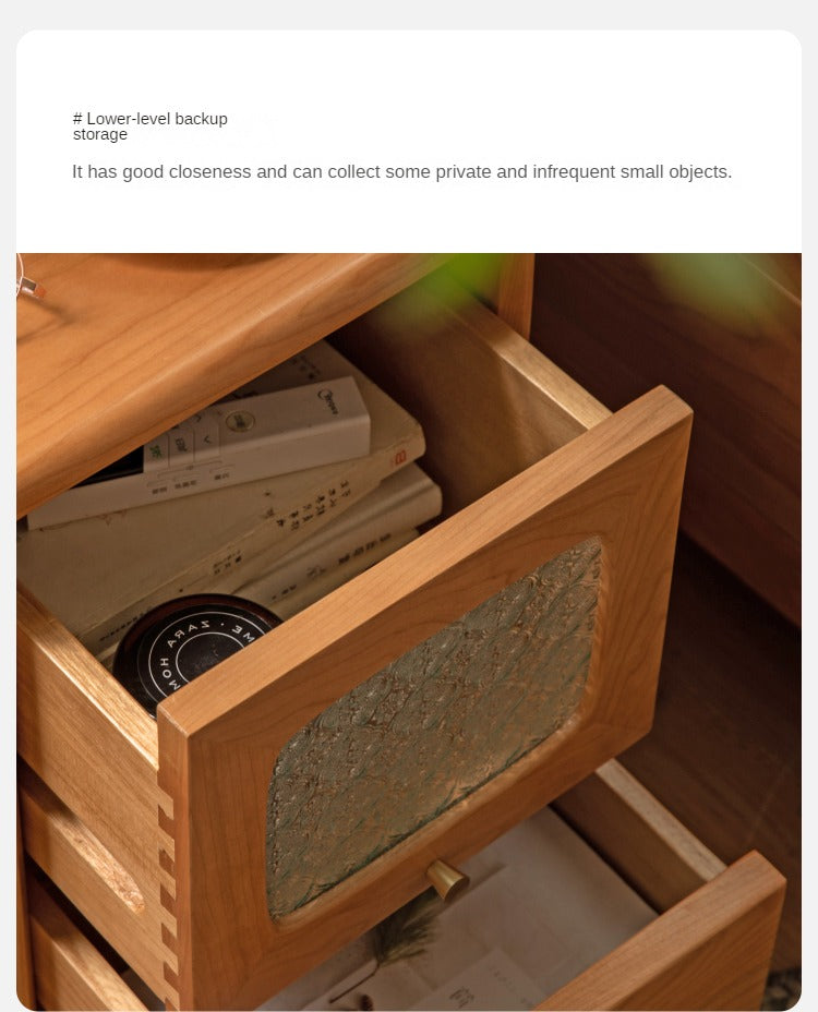 Cherry Solid Wood Nightstand.