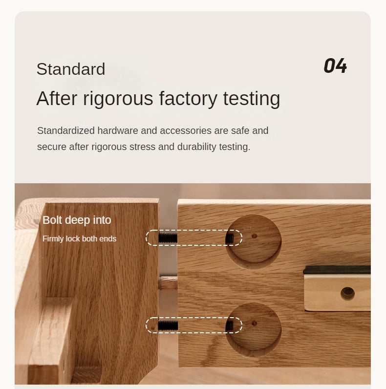 Oak Solid Wood Luminous Bed