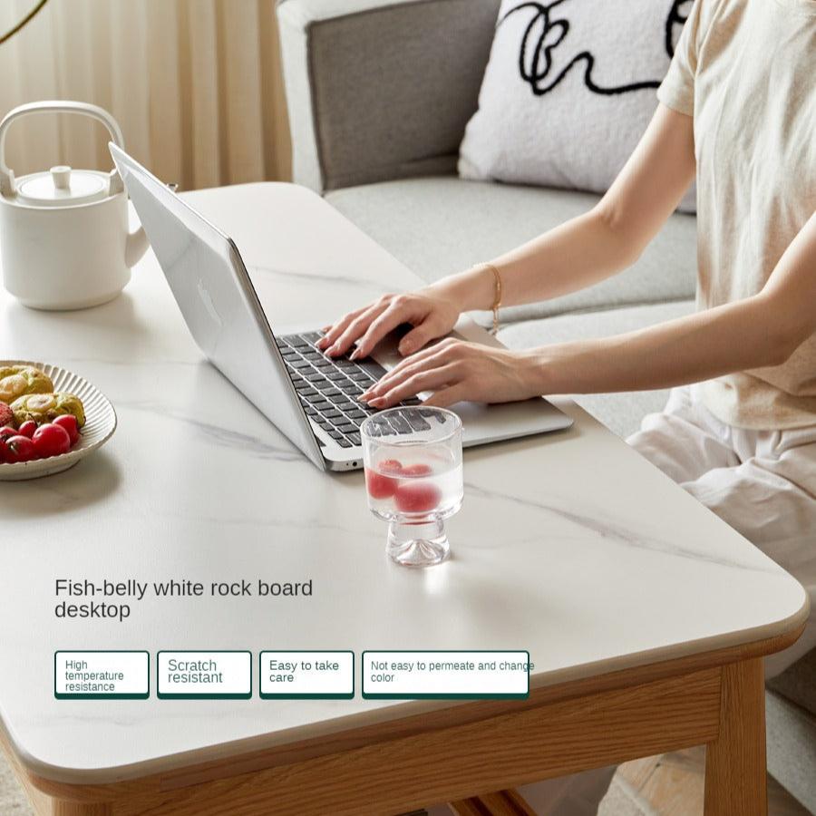 Oak Solid Wood Rock Plates Coffee Table