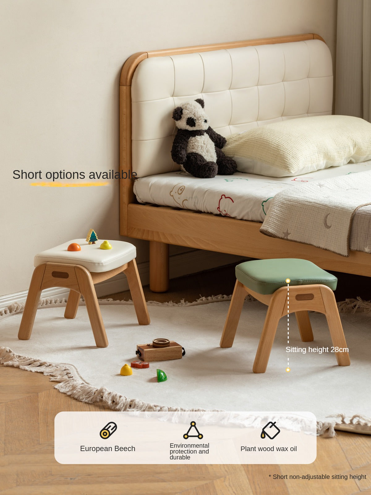 Beech Solid Wood Children's Lift Study Chair.