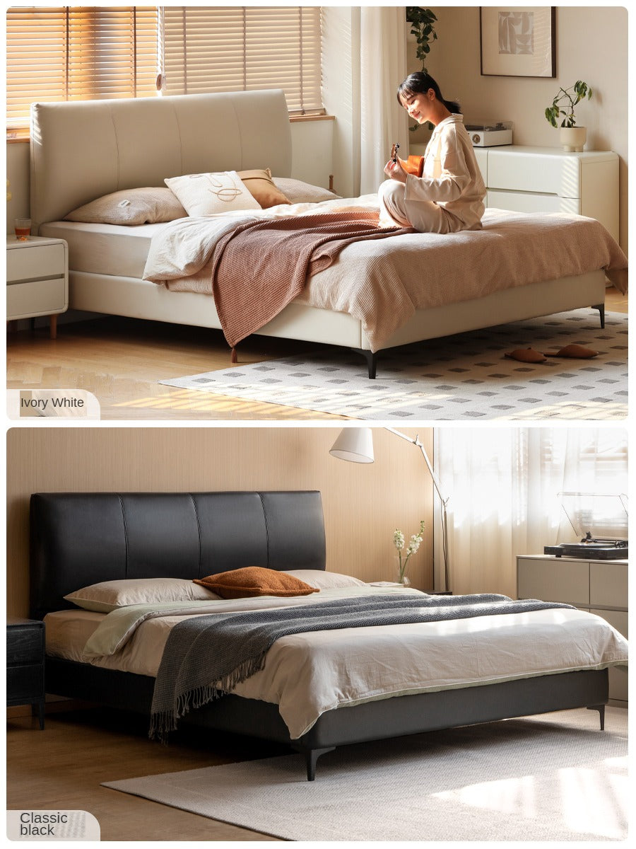 Leather Curved Design Bed