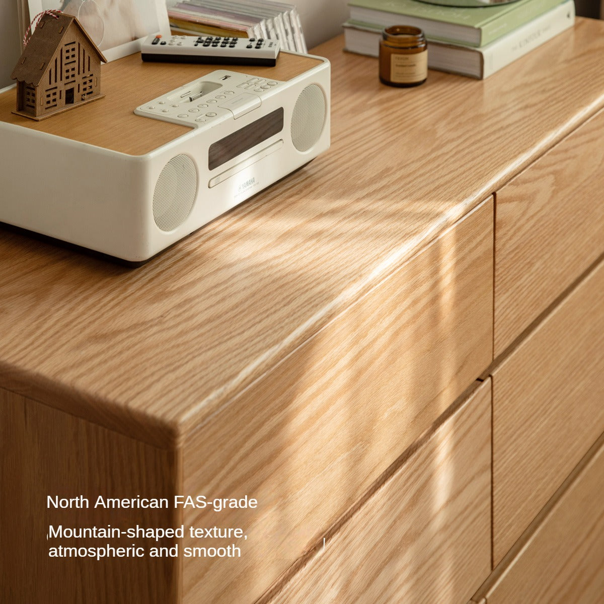 Oak, Solid Rubberwood Dressing Table L-Shaped Corner