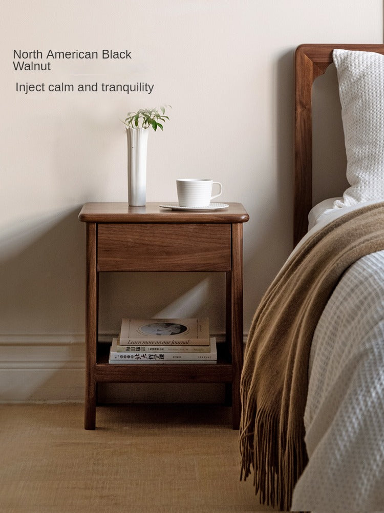 Black Walnut, Ash Bedside Storage Cabinet