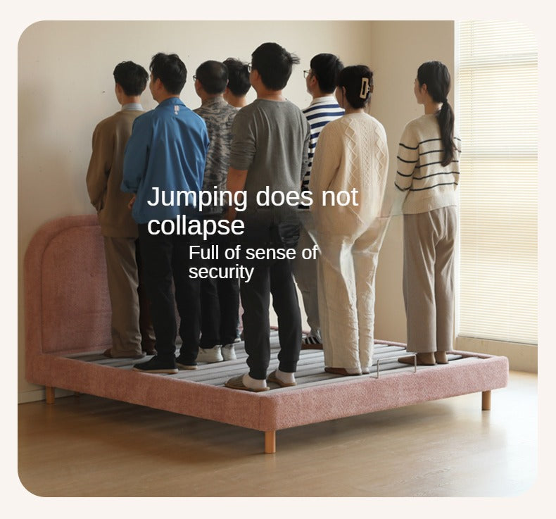 Fabric Pink Bed French Style