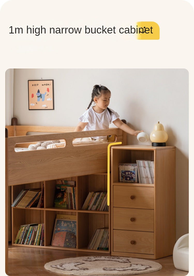 Beech Solid Wood Children's Cabinet Storage-