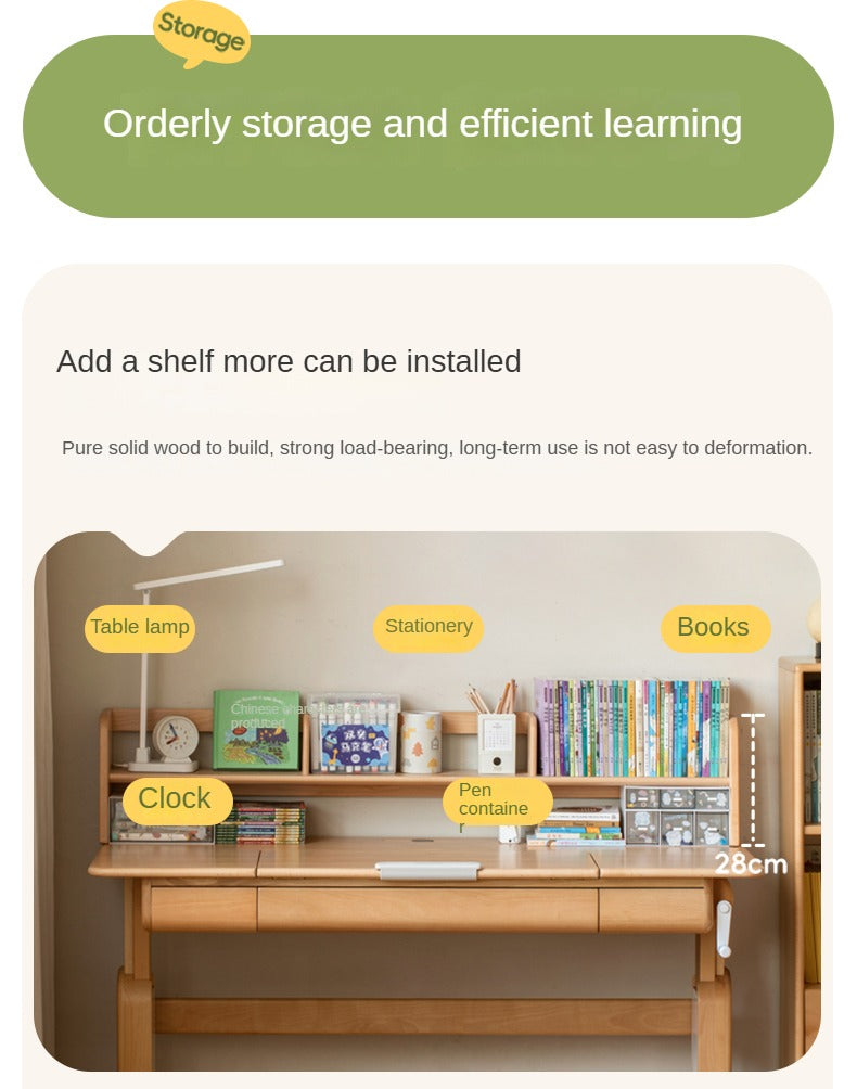 Beech Solid Wood Kids Study Table