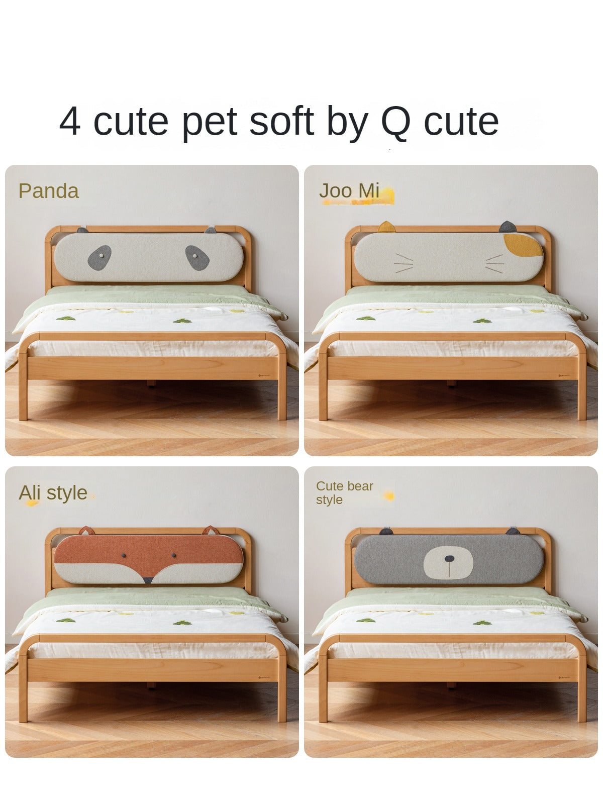 Beech solid wood kids bed