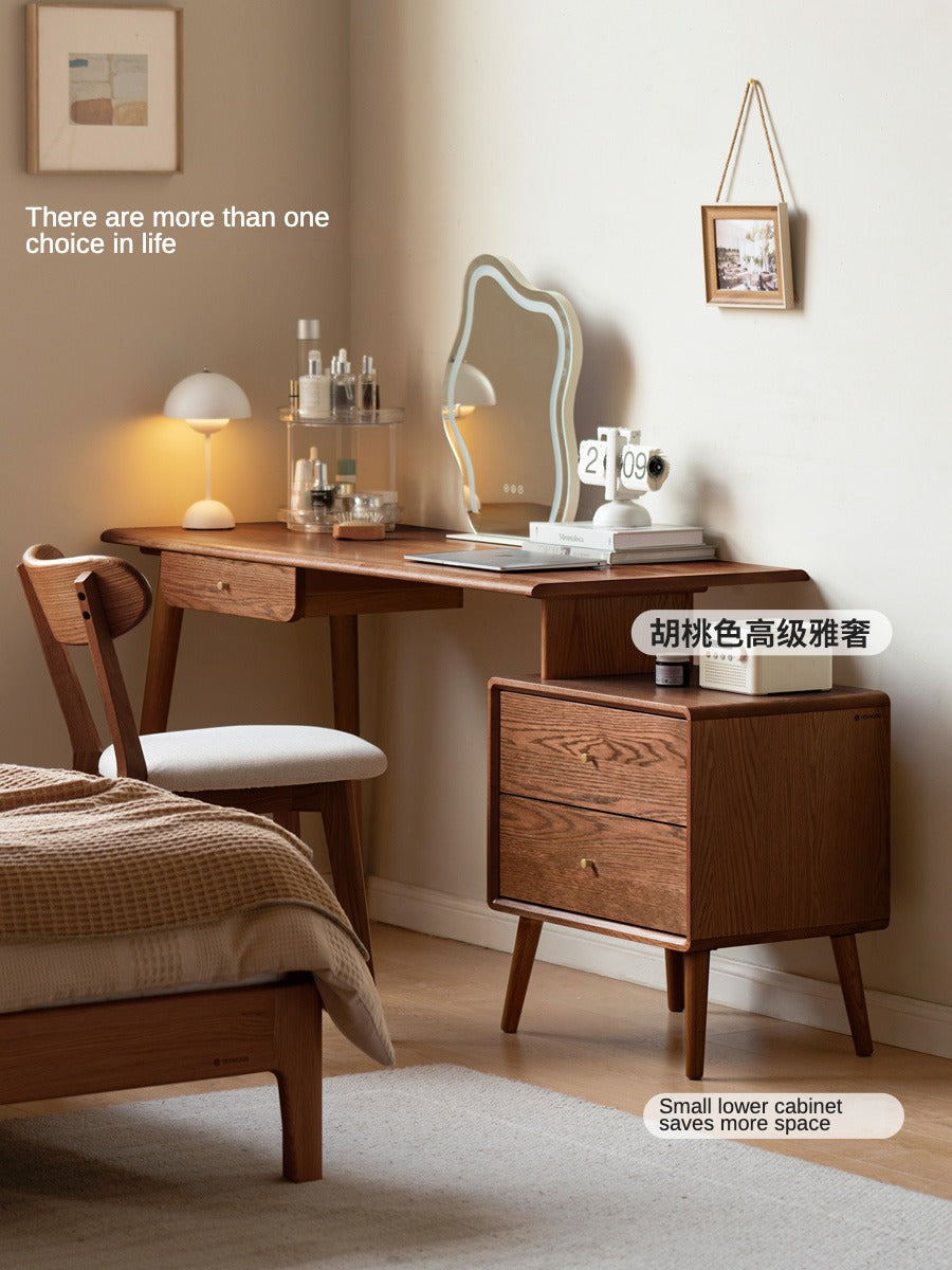 Oak Solid Wood Telescopic Office Desk