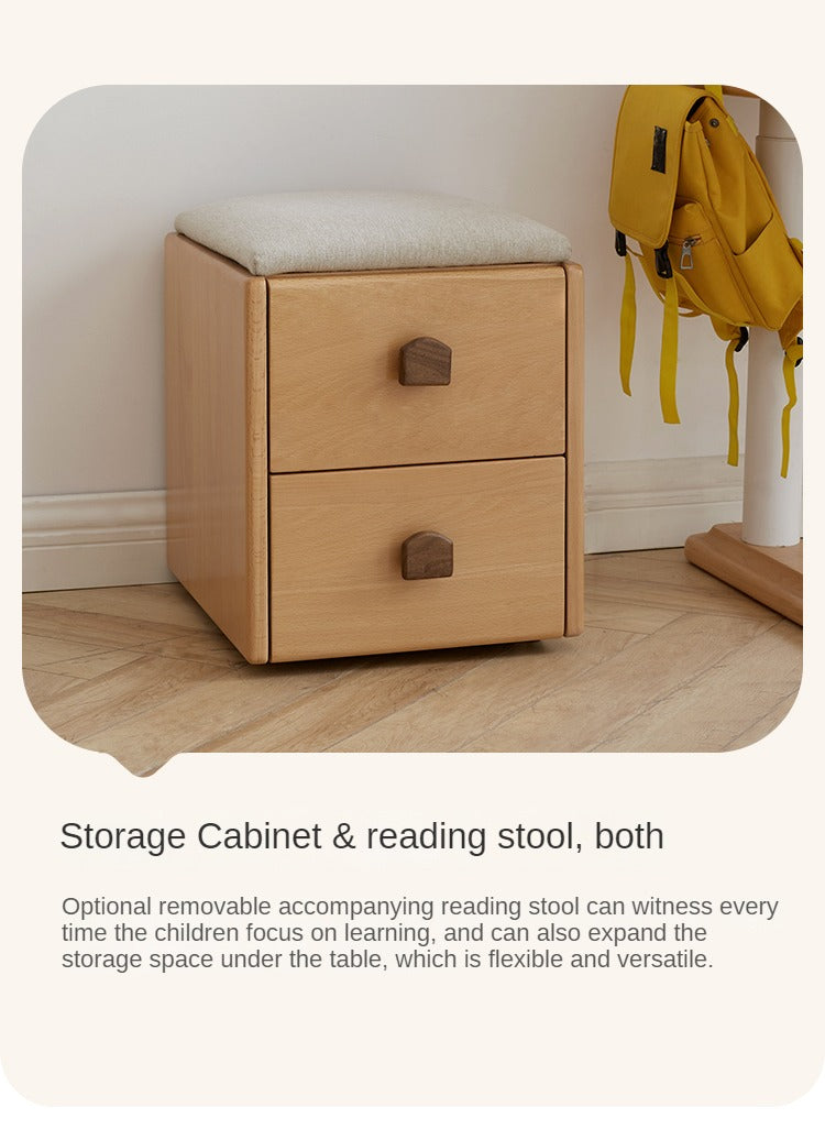 Oak Solid Wood Children's Electric Lifting Tilts Study Desk
