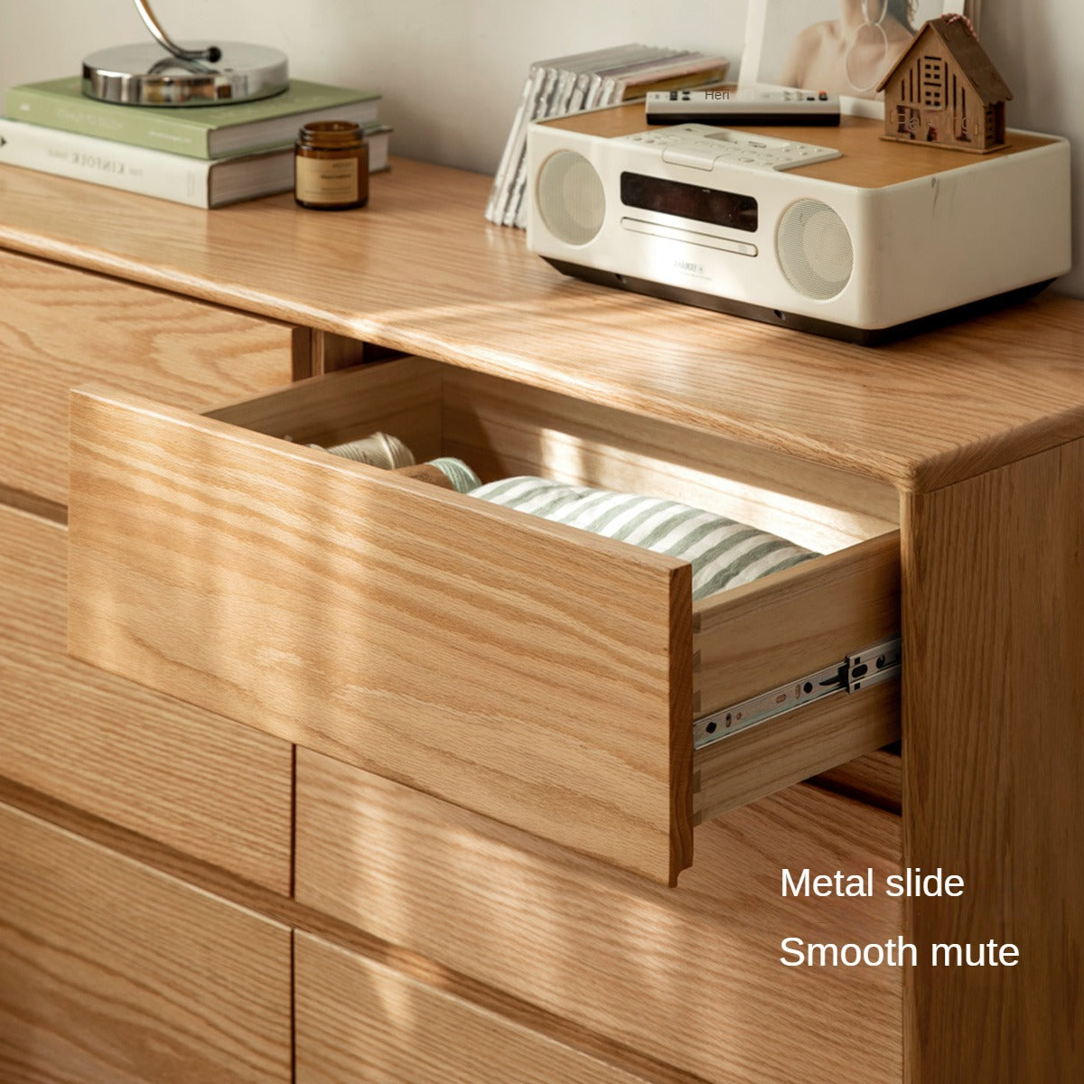 Oak, Solid Rubberwood Dressing Table L-Shaped Corner