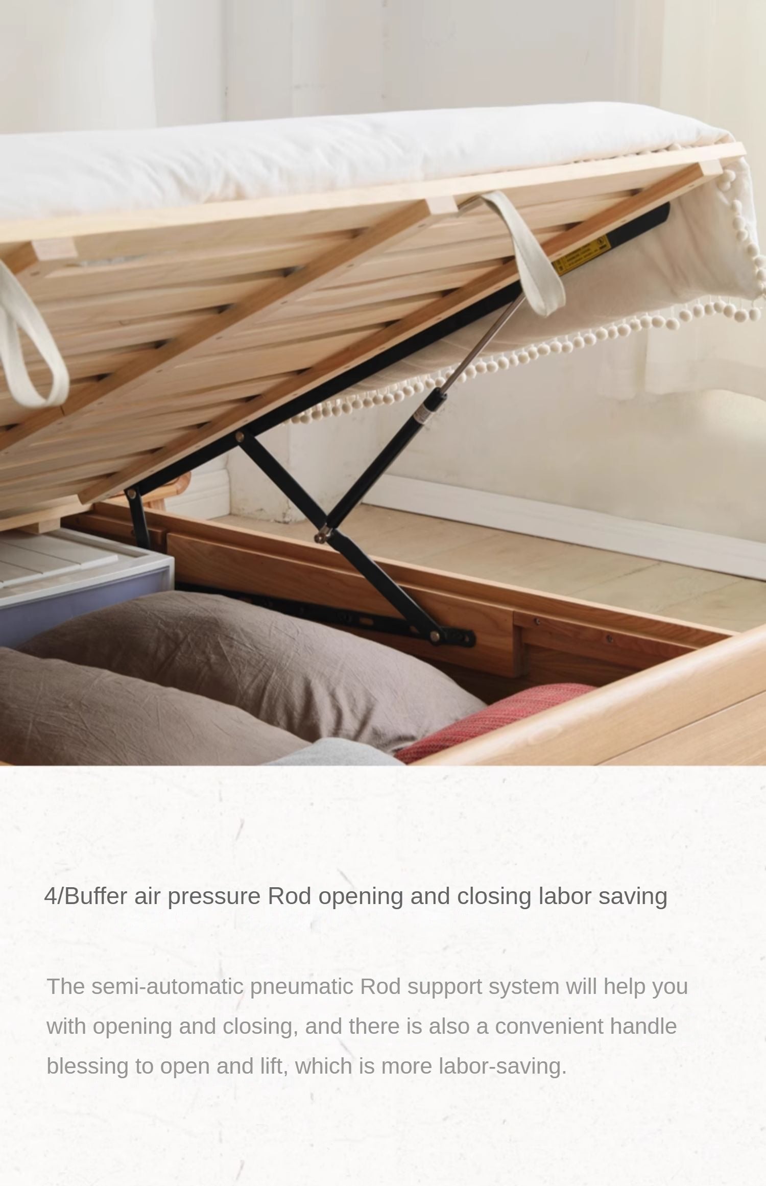 Ash Solid Wood Box Bed Modern Simple