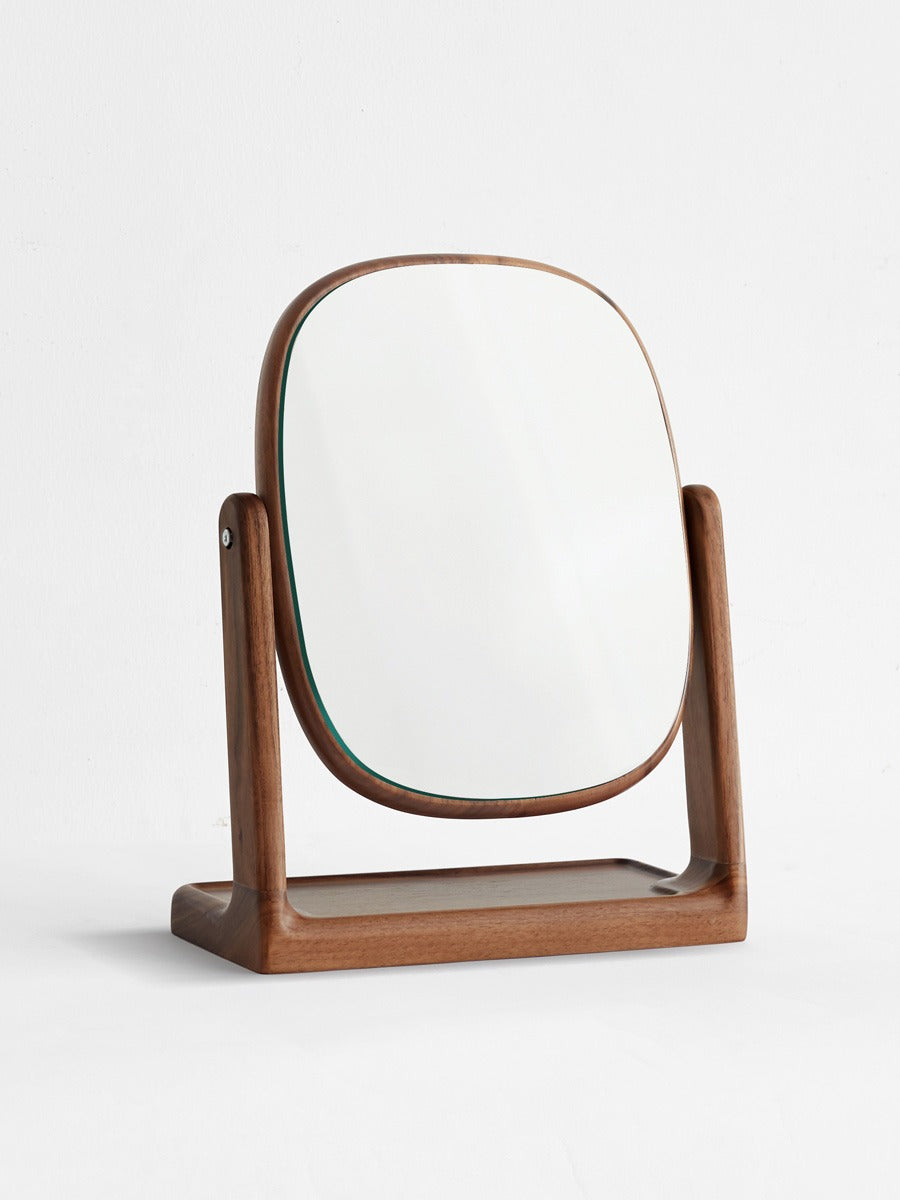 Black Walnut, Beech, Cherry Solid Wood Makeup Mirror