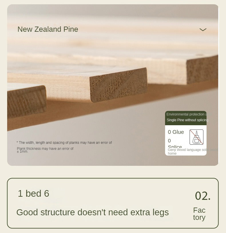 Cherry Solid Wood Soft Retro Bed