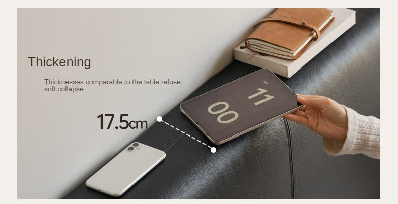 Black Walnut Solid Wood Leather Soft Suspended Bed