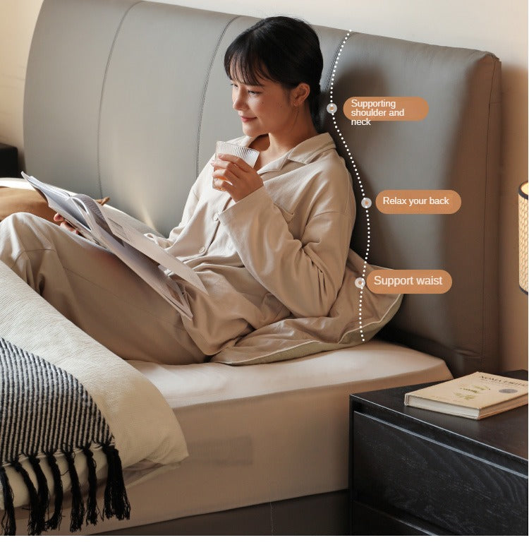 Leather Curved Design Bed