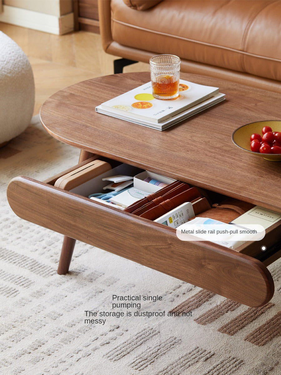 Black Walnut Solid Wood Capsule Coffee Table