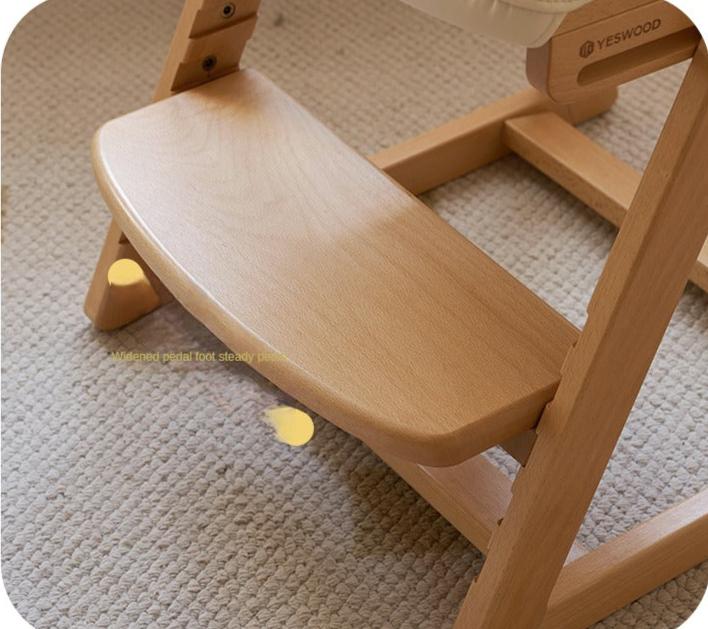 Beech Solid Wood Kid's Adjustable Elevating Chair.