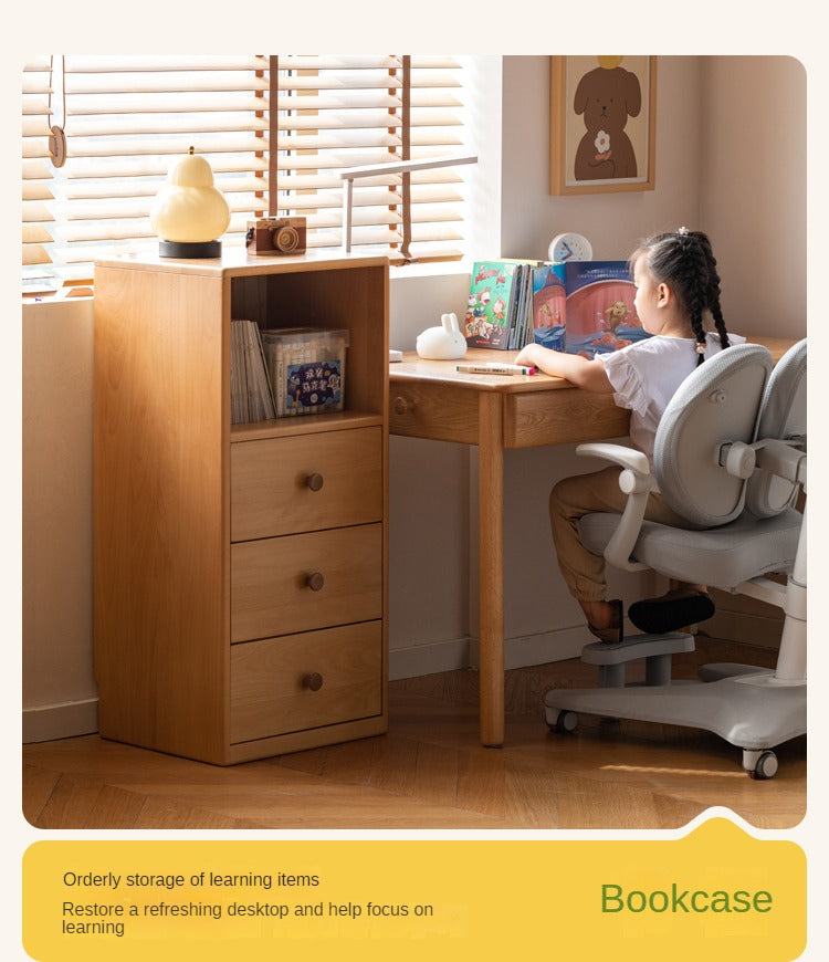 Beech Solid Wood Children's Cabinet Storage-