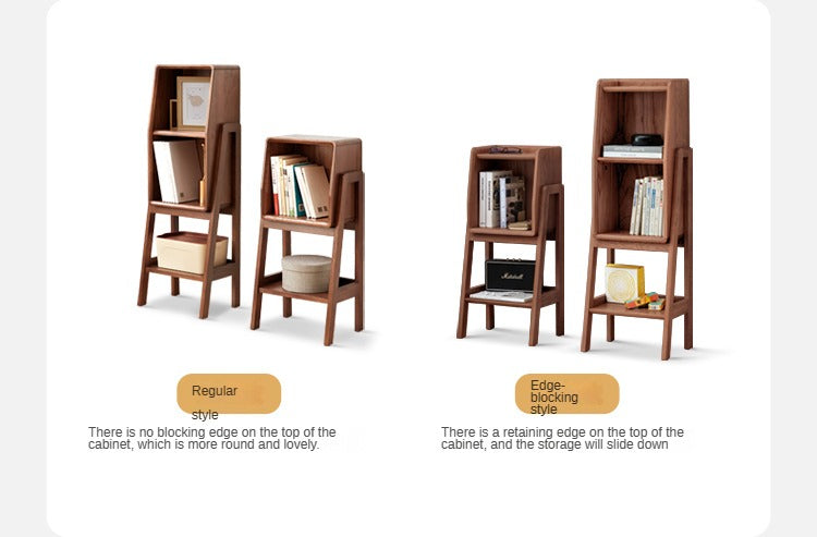 Oak Solid Wood Rack Nordic Side Cabinet.