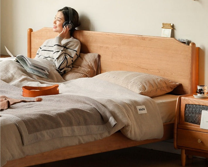 Cherry Solid Wood Bed