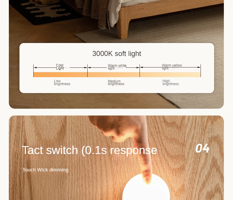 Oak Solid Wood Luminous Bed