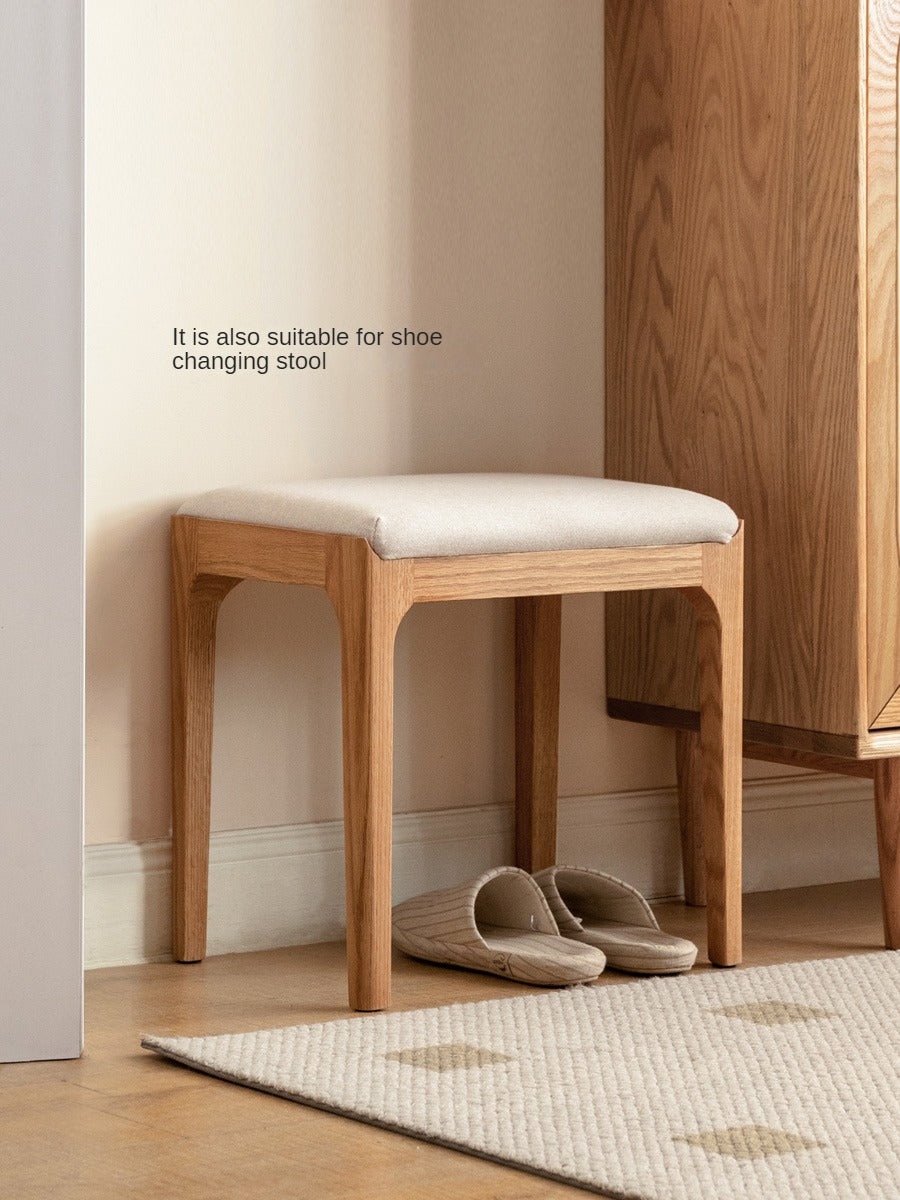Oak, Ash, Black Walnut solid wood Makeup Stool