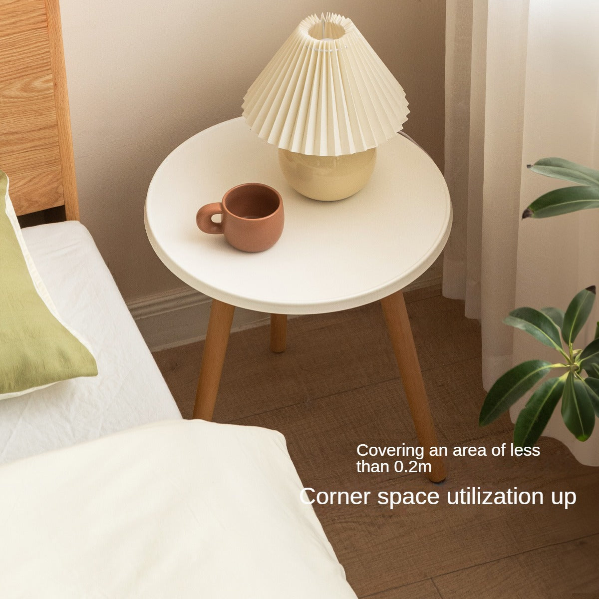 Ash Solid Wood Small Round Table