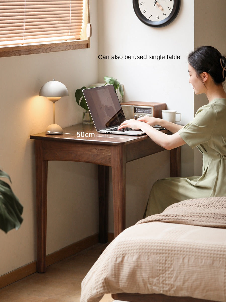 Black Walnut, Oak, Ash Solid Wood Desk Bookshelf