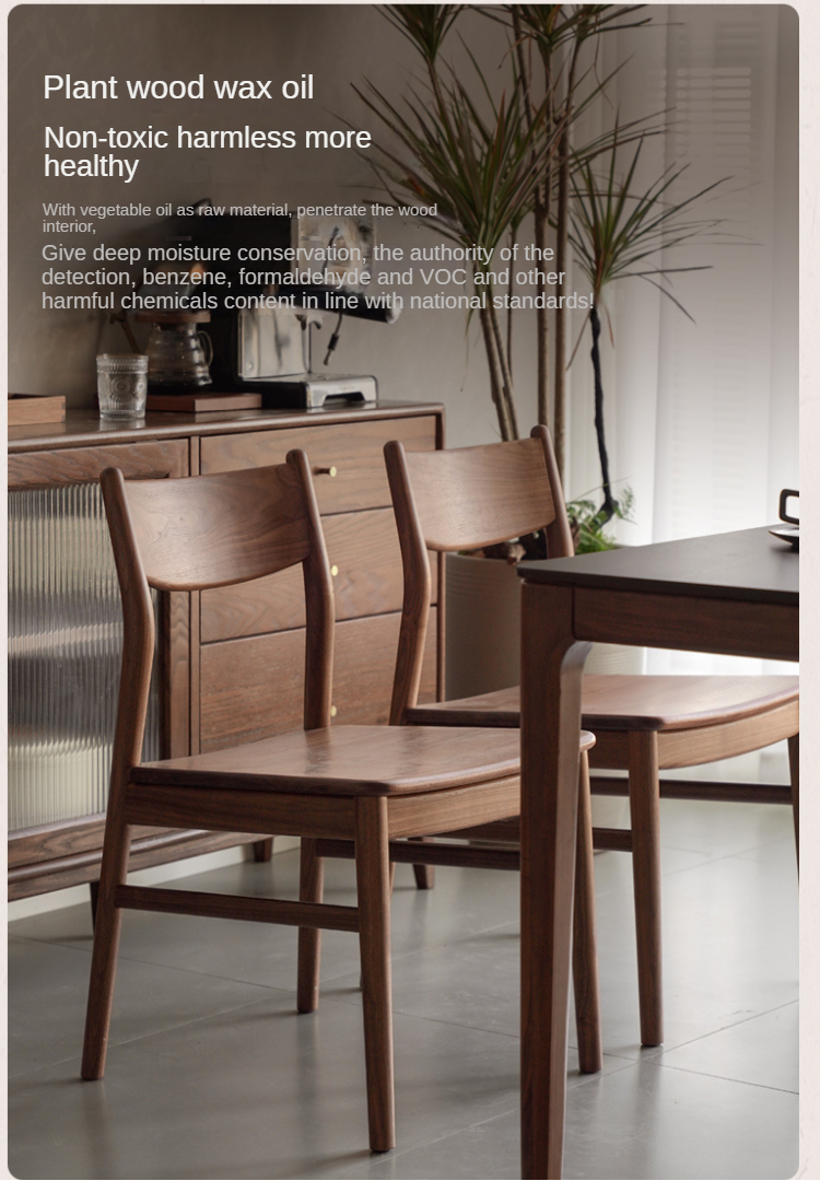 Set pcs 4 Black Walnut, White Ash, Oak, White Oak, Beech, Sandalwood, Rosewood Solid Wood Dining Chair