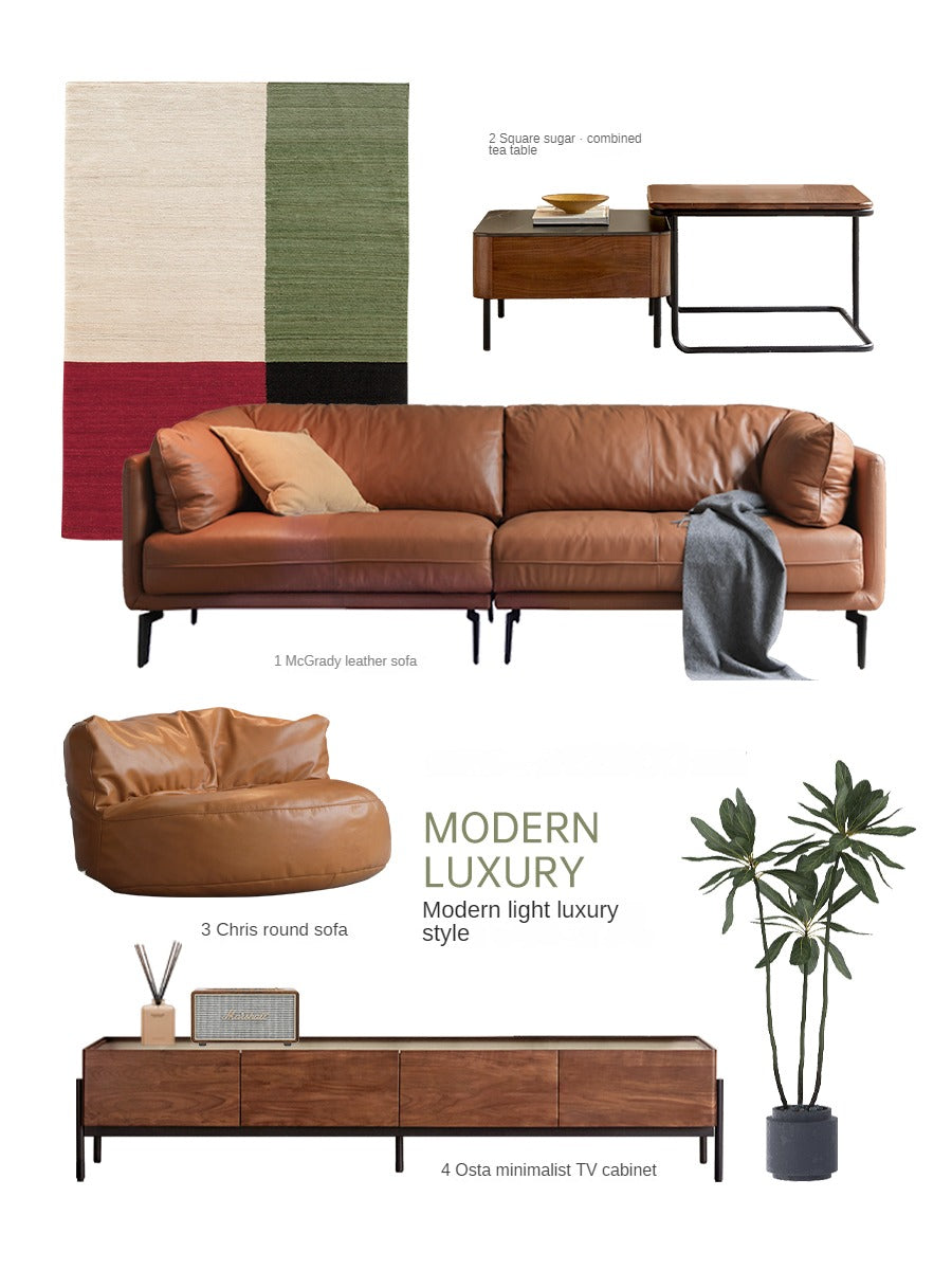 Sandalwood, Oak, Black Walnut Solid Wood Slate Top Coffee Table