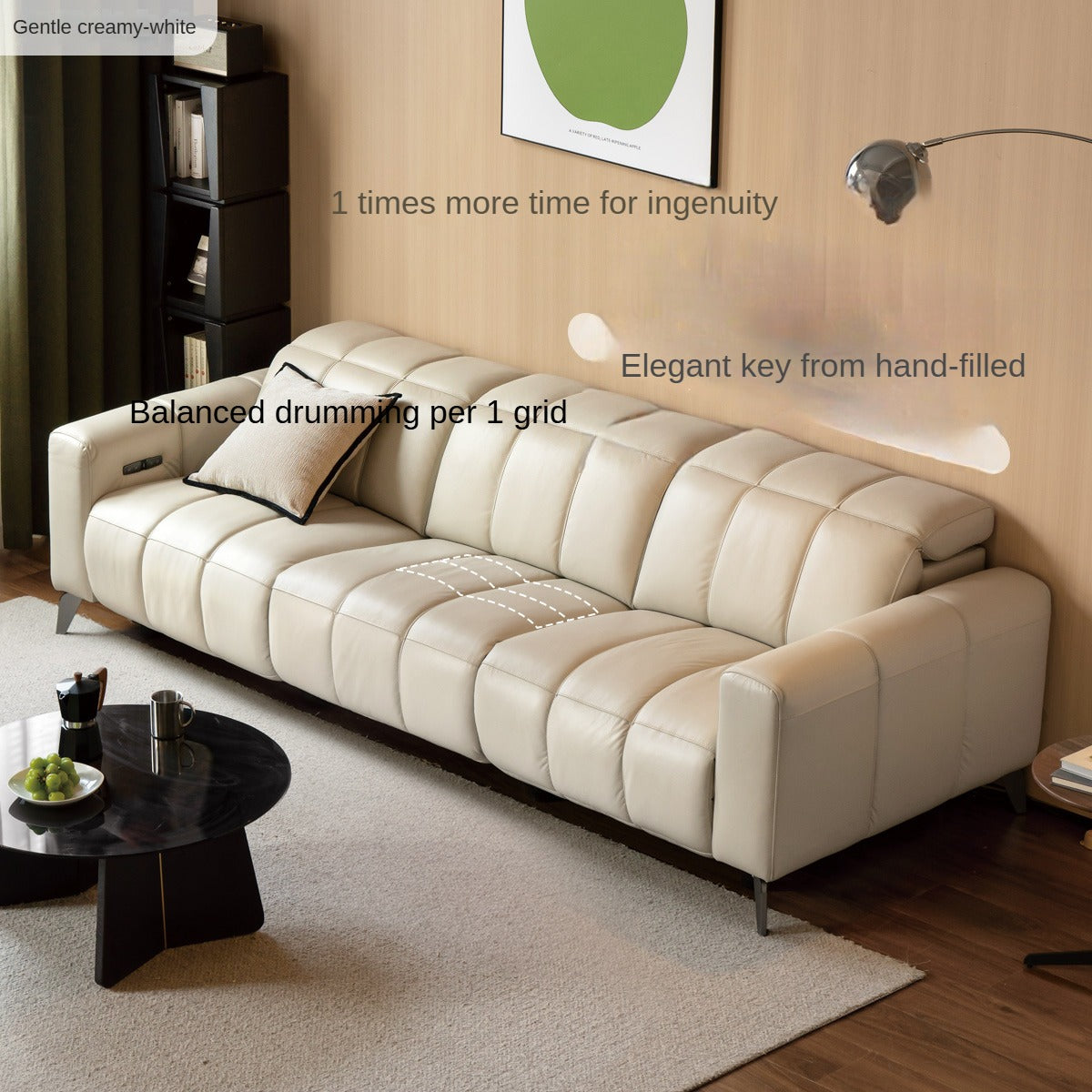 Electric Leather Zero Wall Function Sofa.