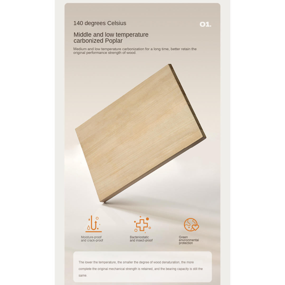 Poplar, Rubber Solid Wood Retro Style Side Cabinets.