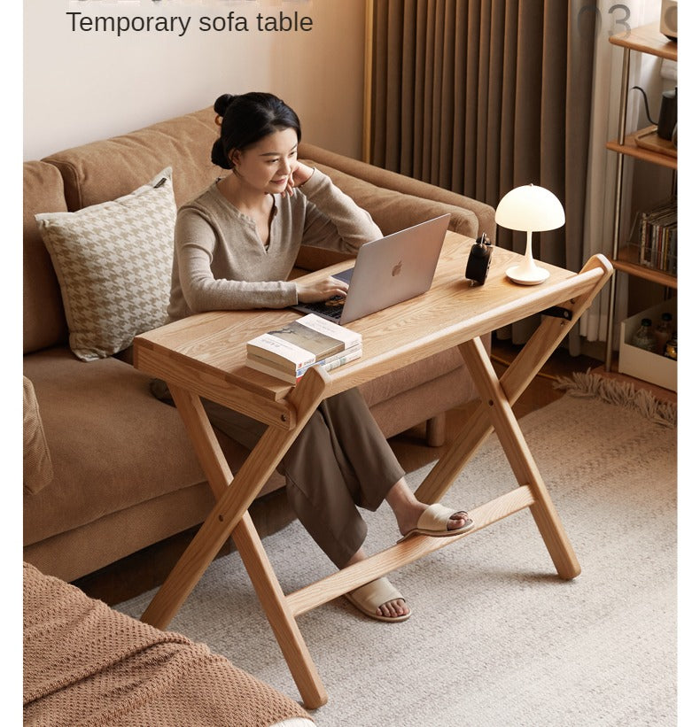 Oak solid wood modern folding table.